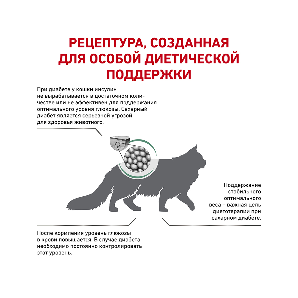 Т0023145 Корм для кошек Vet Diet Diabetic DS46 при сахарном диабете, птица сух. 400г ROYAL CANIN  - Вид №2