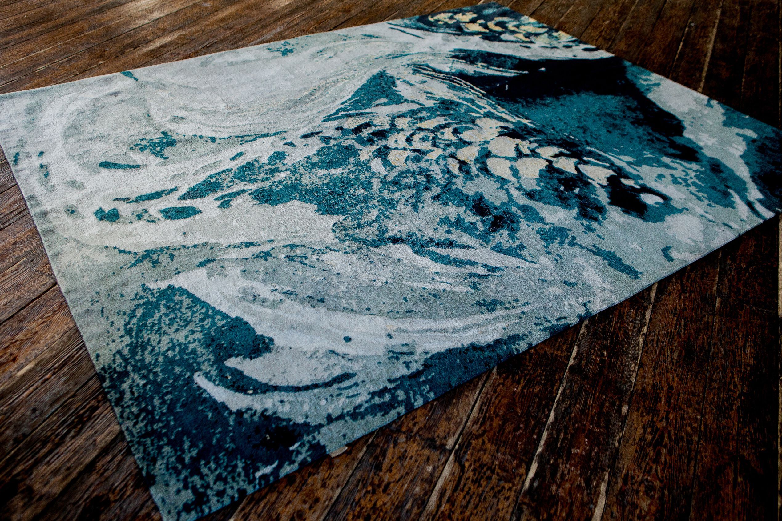 Прямоугольный ковер ручной работы из шерсти и шелка Tapis Rouge Koi Pond ARCH-00060879 - Вид №4