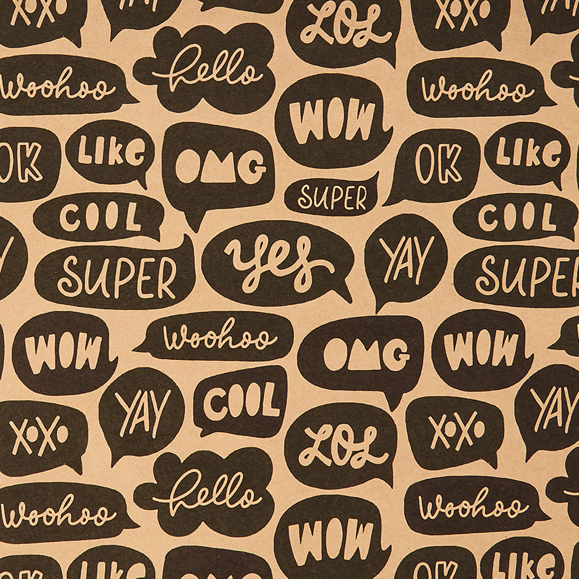 85631239 Упаковочная бумага «Надписи» 70 см STLM-0064707 СИМФОНИЯ 