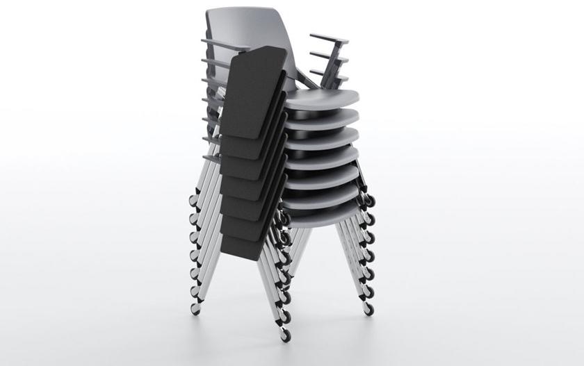 IBEBI Стул для конференций штабелируемый с откидной крышкой Oplà sun-id-1472397 - Вид №2