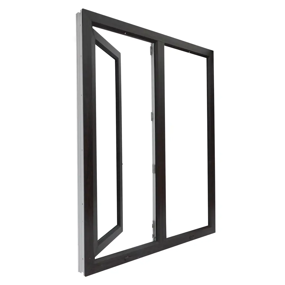 Окно пластиковое ПВХ VEKA двустворчатое 1200x1000 мм (ВхШ) двухкамерный стеклопакет белый/темный дуб STLM-2128761 - Вид №5