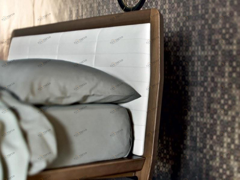 ZANETTE Кровать из экокожи с мягким изголовьем sun-id-1381783