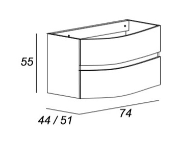 Мебель для ванной CEZARES DALILA 54710 Frassinato Bianco  - Вид №2