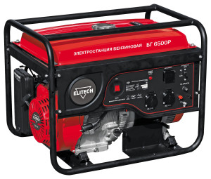 Электрогенератор   бензиновый Elitech БГ 6500Р 9088393