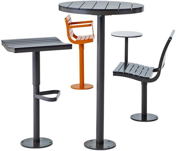 Nola Industrier Высокий табурет с подставкой для ног Parco sun-id-1419429 - Вид №1