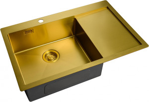 Мойка кухонная ZorG Light ZL R 780510-L BRONZE из нержавеющей стали, бронза