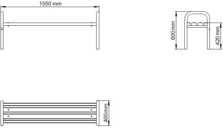 ENCHO ENCHEV - ETE Скамья из дерева и металла без спинки  97  - Вид №5