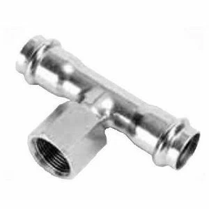 Тройник В-пресс 54 x 1/2" x 54 нержавеющая сталь IBP