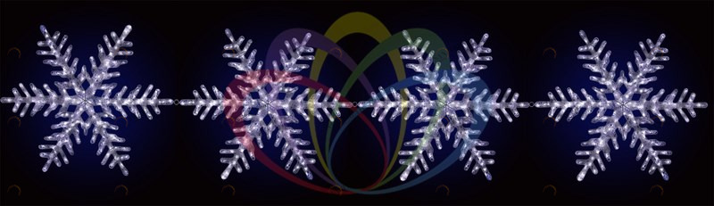 Светодиодная фигура "Снежинки" на каркасе SUPERNW СВЕТОВЫЕ ФИГУРЫ 217516 Белый 