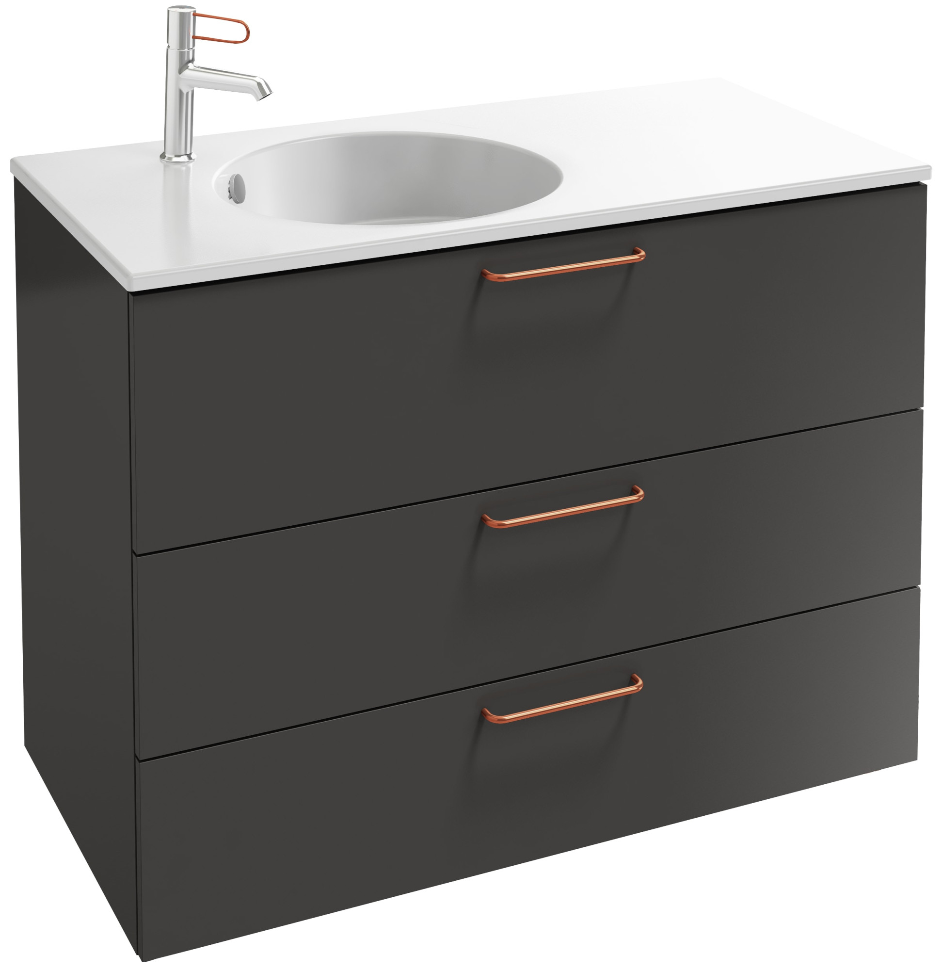 EB2534-R7-E10 Тумба под столешницу 100 см, 3 ящика, бронзовая ручка JACOB DELAFON ODÉON RIVE GAUCHE ODEON RIVE GAUCHE