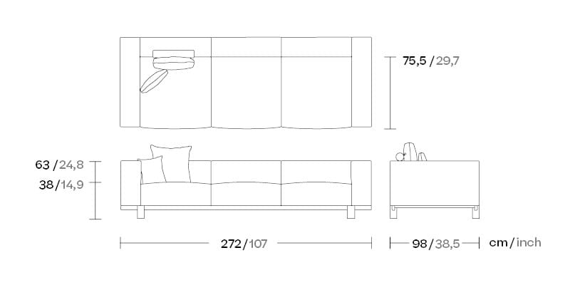 3-местный диван Kettal Molo ARCH-00044753 - Вид №5