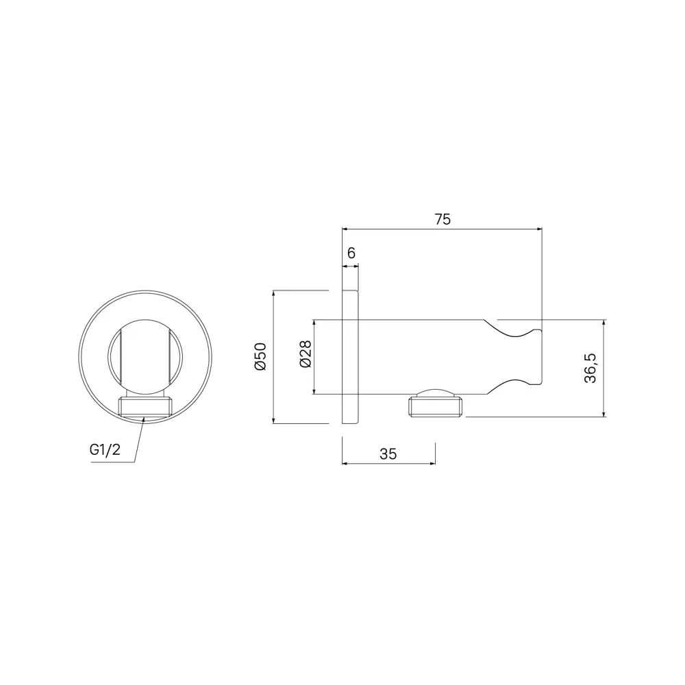 Подключение для душевого шланга Milardo Dale DALBL00M62 цвет черный матовый STLM-2025111 - Вид №5