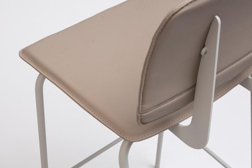 ONDARRETA Высокий барный стул из кожи со спинкой Don sun-id-1442543 - Вид №6