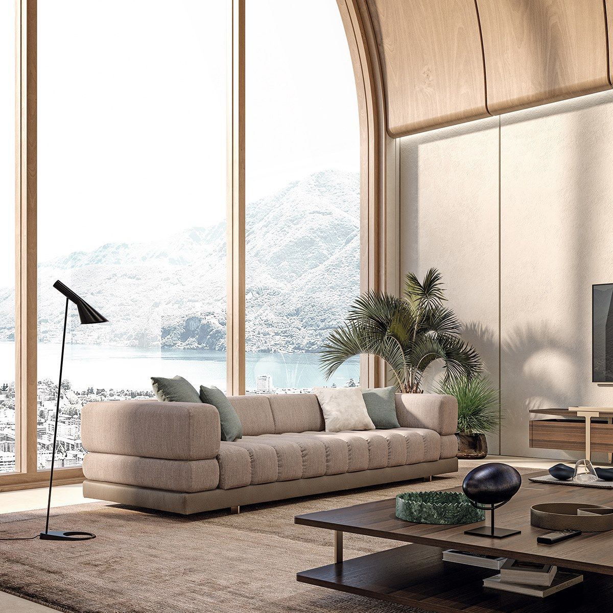 3-местный тканевый диван Turri Domus ARCH-00007225