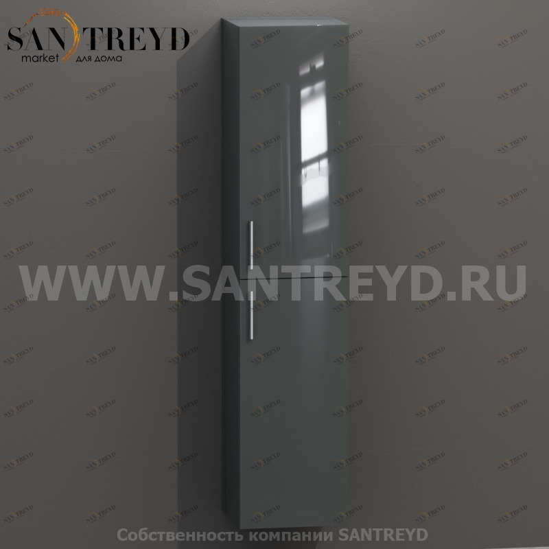 MDC094 Высокий шкаф с двумя створками 160 см серый Globo 4ALL Италия Ceramica Globo