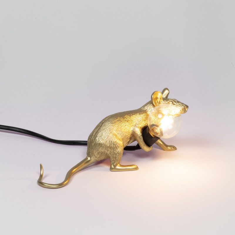 Настольная лампа 8,1х6,2 см золотая Mouse Lamp Gold Lop 15072 GLD SELETTI ЖИВОТНЫЕ, МЫШЬ 00-3882459 Золото  - Вид №5