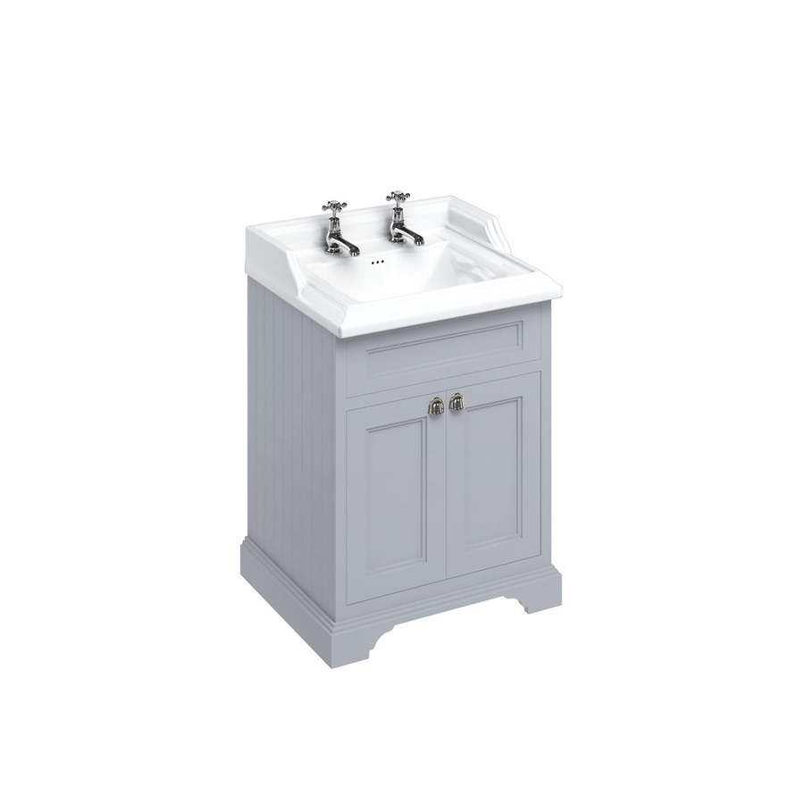 Burlington Отдельностоящий блок 65 с дверьми и классической раковиной Classic Grey с 1 отверстием под смеситель Раковина FF8G_B15 1TH  - Вид №10