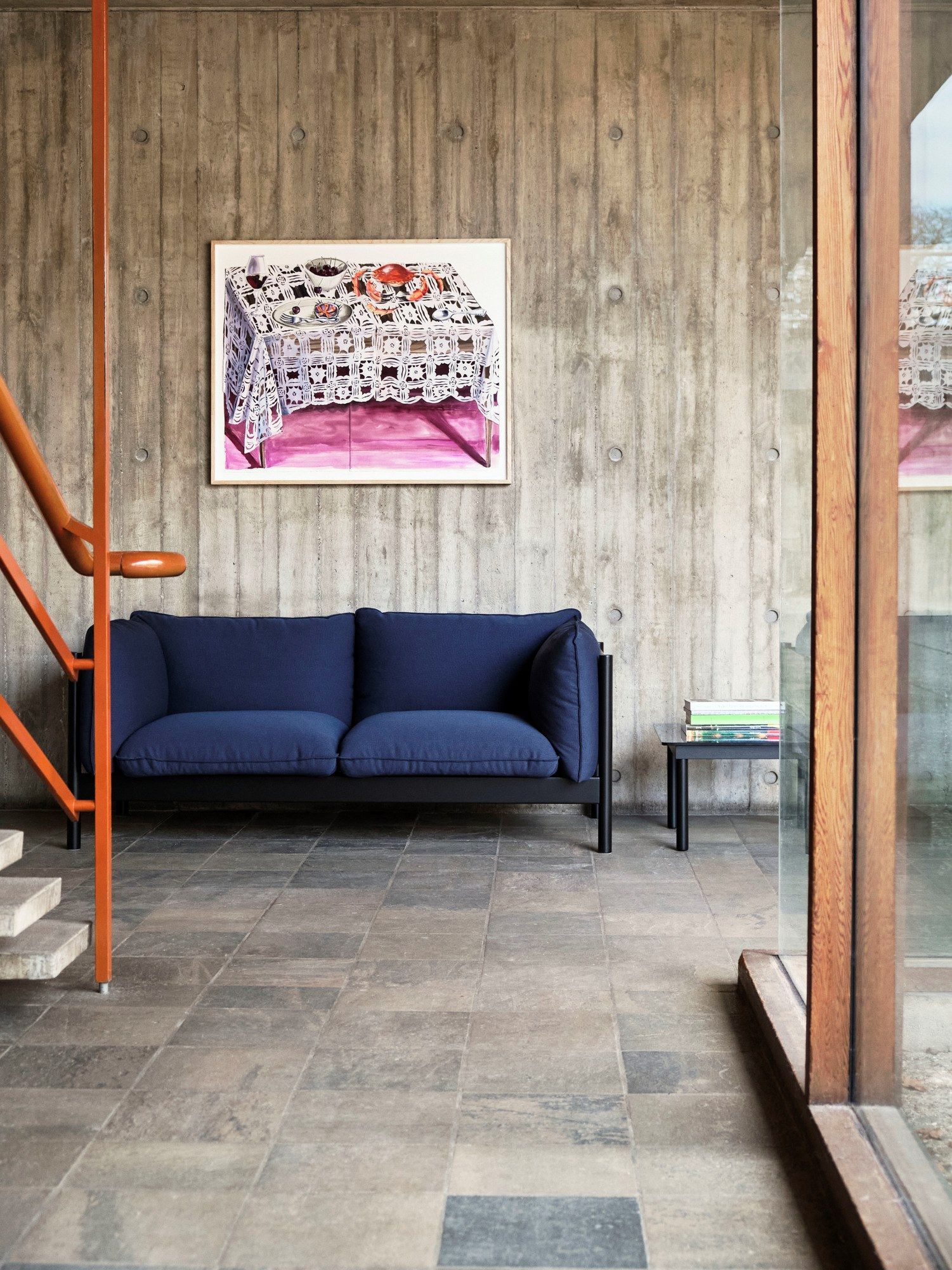 Низкий прямоугольный журнальный столик из дерева и стекла Hay KOFI ARCH-00118867 - Вид №3