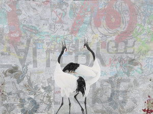 Цифровые печатные обои из стекловолокна с цветочными узорами