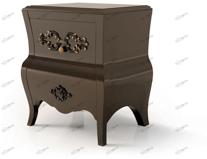 Carpanese Home Прямоугольная тумбочка из дерева с ящиками Heritage 6172