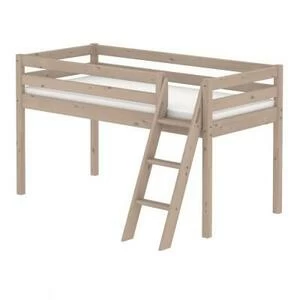 Кровать Flexa Classic с наклонной лестницей, коричневая, 200 см