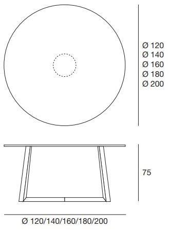 Pacini & Cappellini Круглый стол из ясеня с ленивой сьюзан sun-id-1431582 - Вид №2