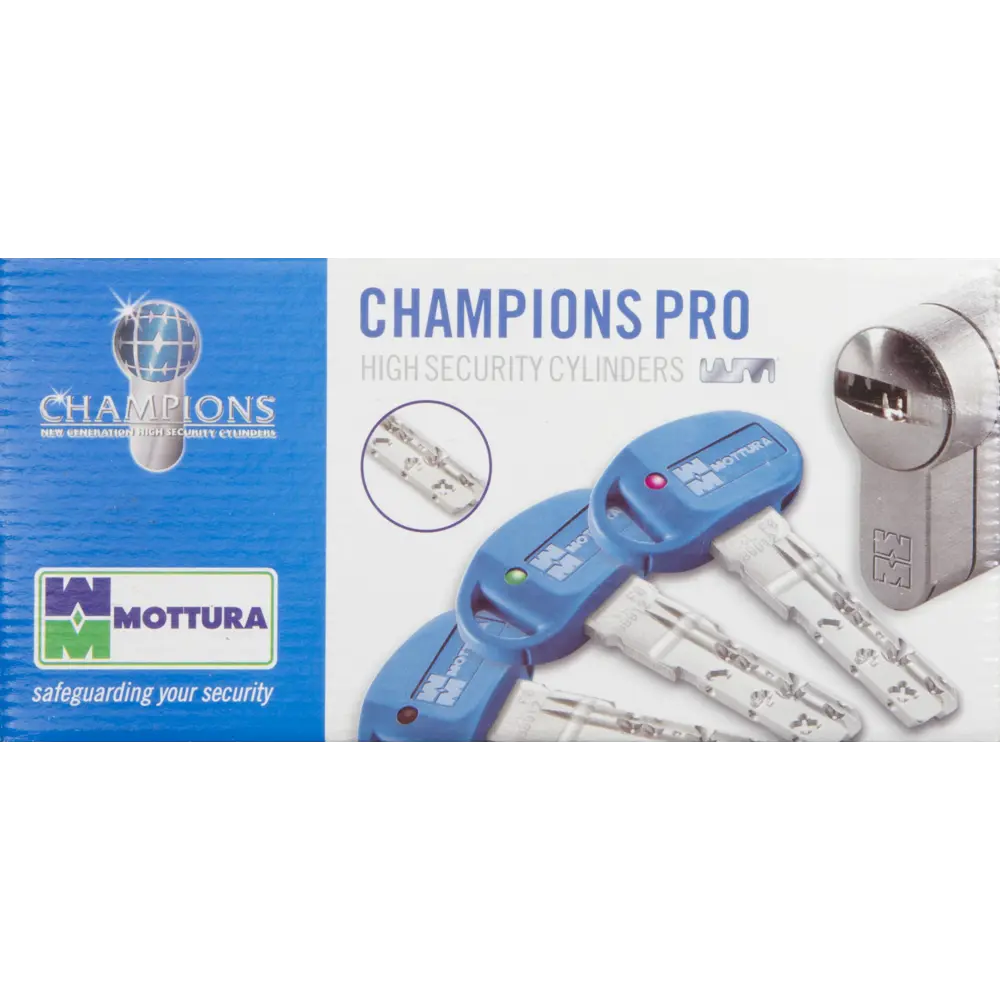 Цилиндр Mottura Champions Pro CP4P463101C5, 41x10x26 мм, ключ/шток, цвет матовый никель, без вертушки 82393171 STLM-2021144 - Вид №3