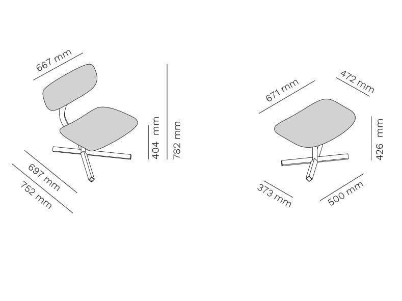 Стальная 4-спицевая мягкая подставка для ног Mara Typo ARCH-00087515 - Вид №13