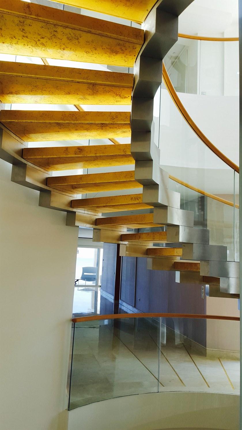 Siller Treppen П-образная самонесущая открытая лестница из металла с двойной конструкцией Cobra sun-id-1465323 - Вид №6