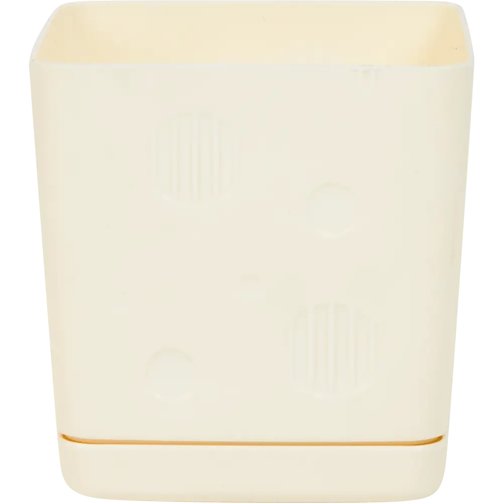 Горшок цветочный Engreen Microcosm 10.3x10.3x10.4 см v0.8 л пластик бежевый 85664740 STLM-2189882 INGREEN