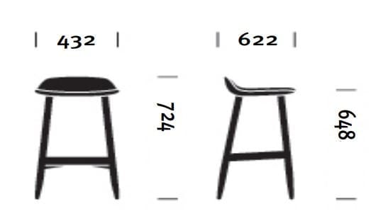 Деревянный табурет Herman Miller Crosshatch ARCH-00123360 - Вид №14