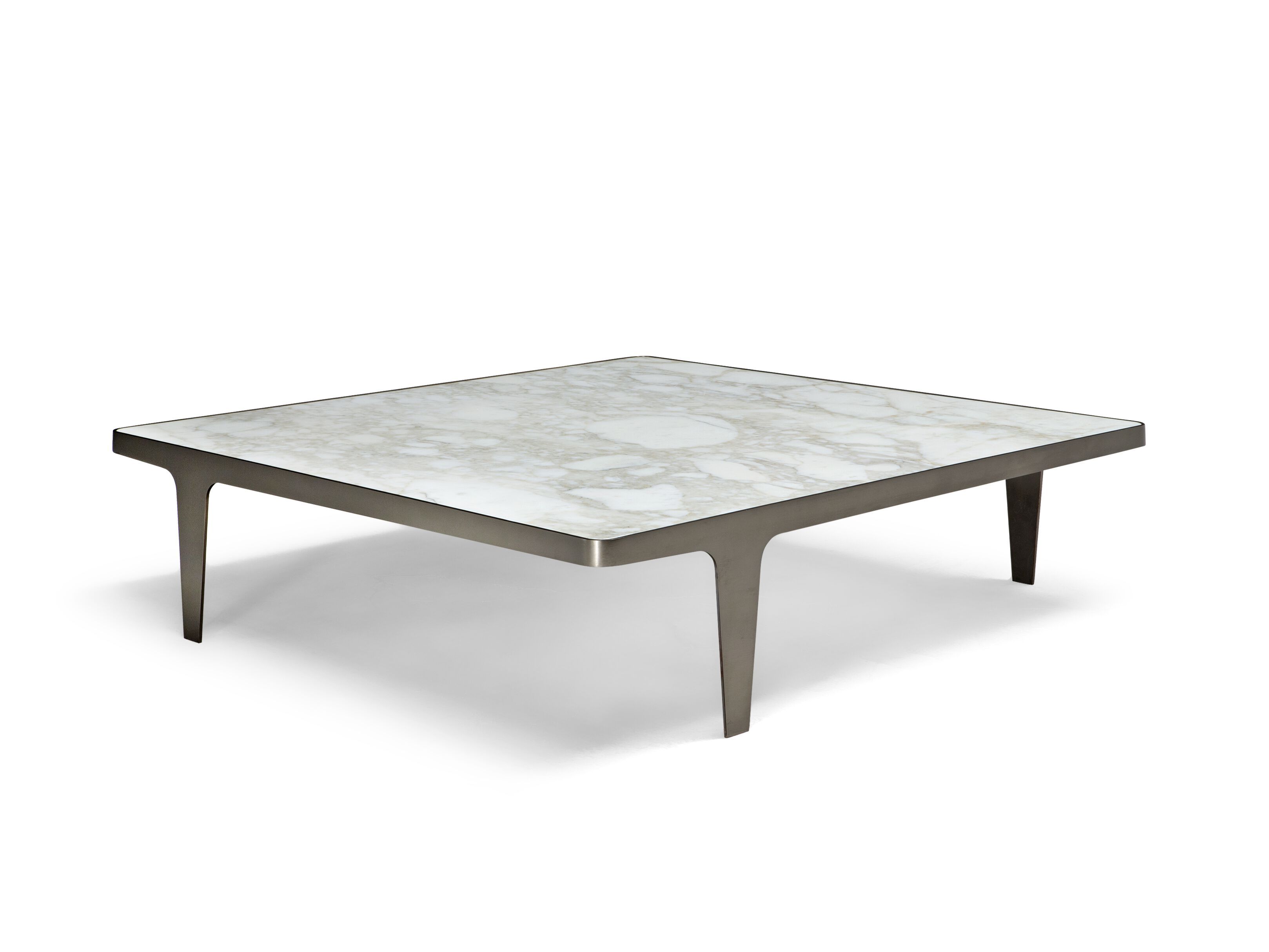Низкий квадратный журнальный столик с мраморной столешницей Natuzzi Italia Herman ARCH-00030433 - Вид №3