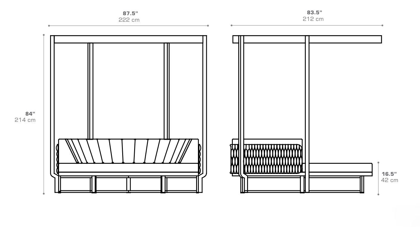 Круглая Садовая кровать из ткани с балдахином MAMAGREEN Munia ARCH-00000282 - Вид №2