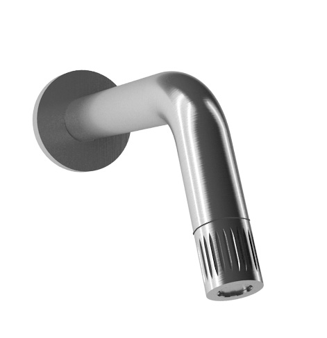 70538 / 0S Излив малый Ø30 Смеситель для раковины из матовой нержавеющей стали 316, 180 мм. с прогрессивным картриджем, помещенным в носик. Bongio Time2020 70538/0S