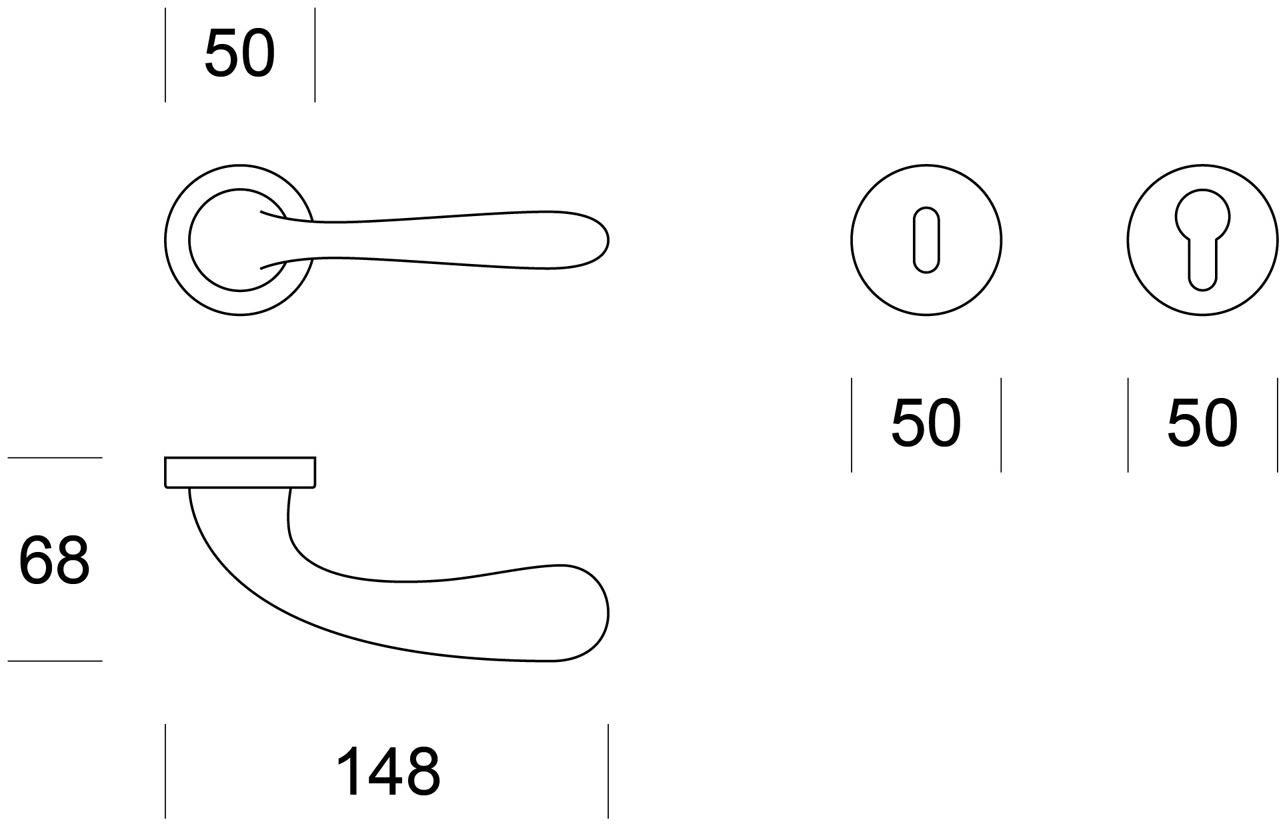 Ento Ручка из латуни на розетке Ilex 6005 - Вид №4