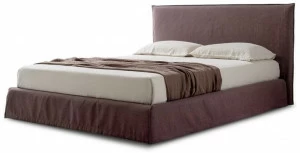 ZANETTE Двуспальная кровать из ткани с мягким изголовьем