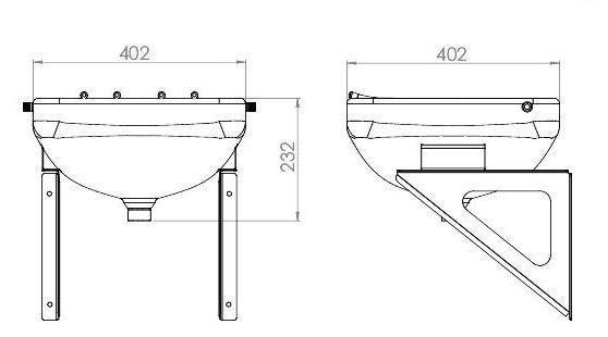 46266 Подвесная раковина настенная овальная PURUS  белая  - Вид №1