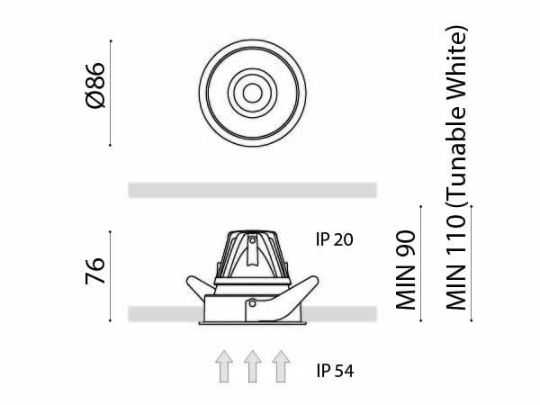Алюминиевый круглый утопленный светодиодный прожектор Arkoslight Buddy ARCH-00008057 - Вид №4