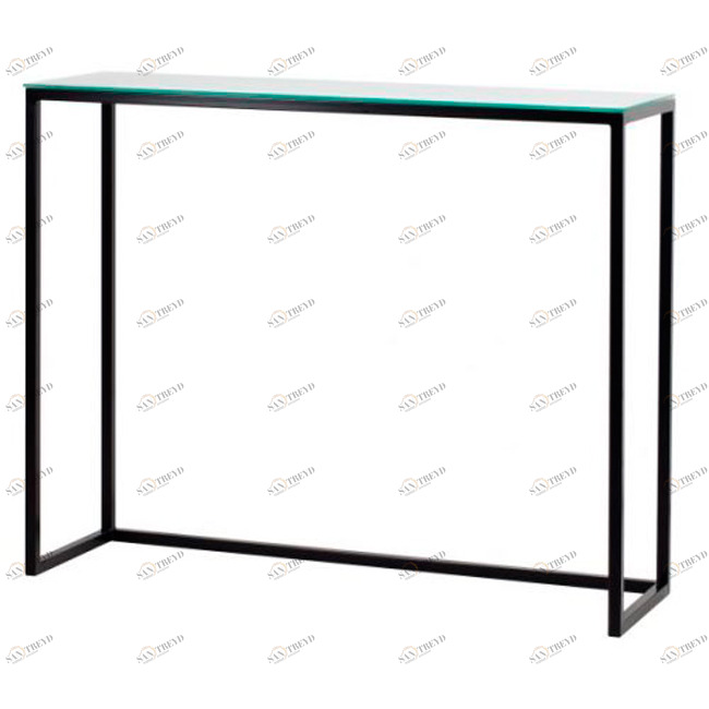 Консоль черная со стеклянной столешницей FOR MISS  263968 Прозрачный;черный 