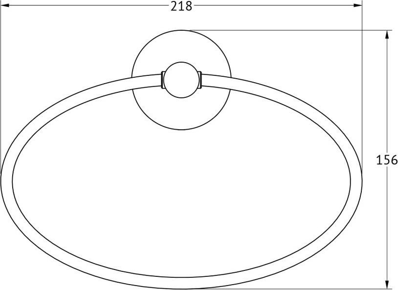 ELE 015 Держатель полотенца овальный ELLUX Elegance - Вид №1
