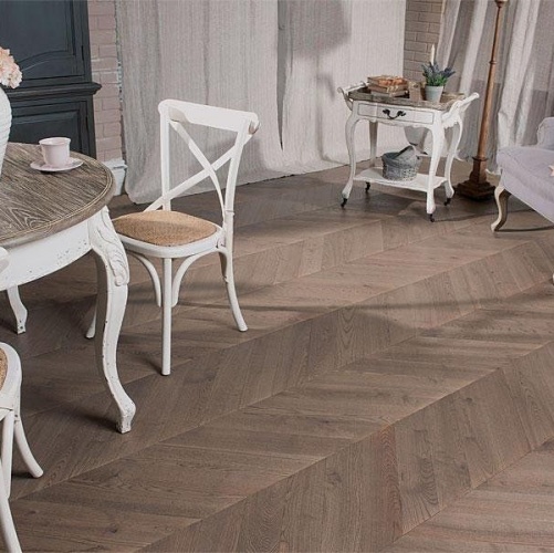 Паркет Ёлка Coswick Французская Ривьера Ясень Натур (Гладкая) 530х107,95 мм 12293257 - Вид №3