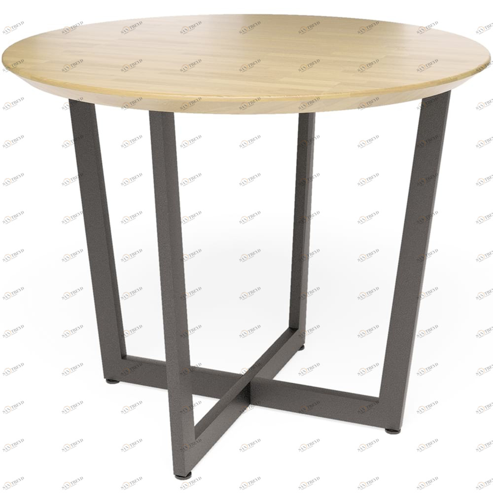 Обеденный стол круглый натуральный дуб 100 см "Лофт" Odn MILLWOOD RAW 134414 Дуб сонома;бежевый 