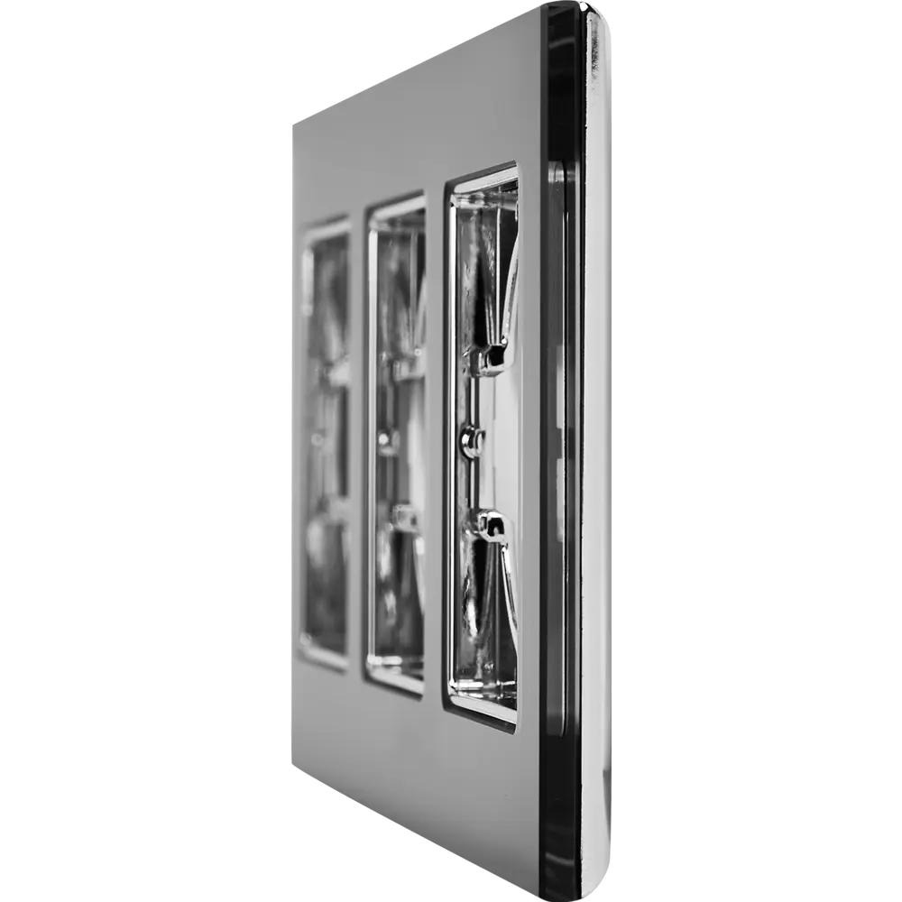 GUSI Electric Ugra - Элегантная рамка для розеток на 3 поста в черном стекле 85233694 STLM-0060201 - Вид №2