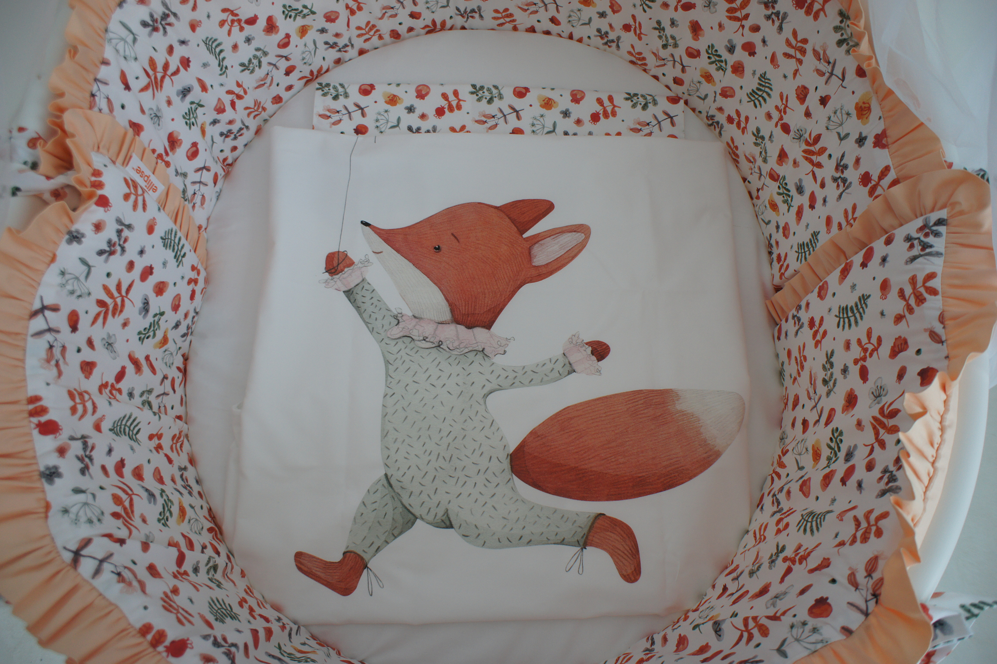 Комплект детского постельного белья для кроватки Classic "Лисенок" ELLIPSE ELLIPSE CLASSIC 351712 Оранжевый Santreyd  - Вид №1