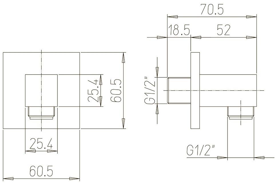 Paini - 50CR503PQ вывод для воды  - Вид №1