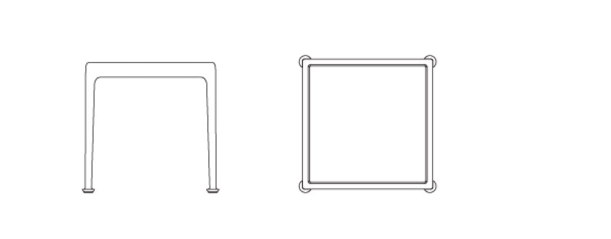 Квадратный садовый столик Knoll 1966 ARCH-00107355 - Вид №4