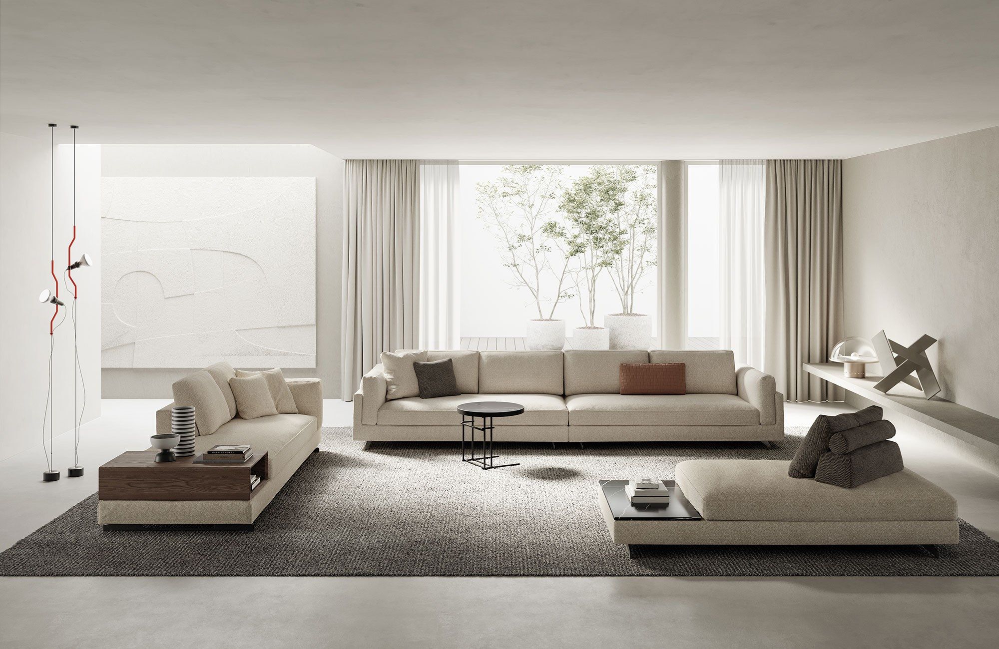 5-местный съемный тканевый диван Frigerio Davis ARCH-00151408 - Вид №12