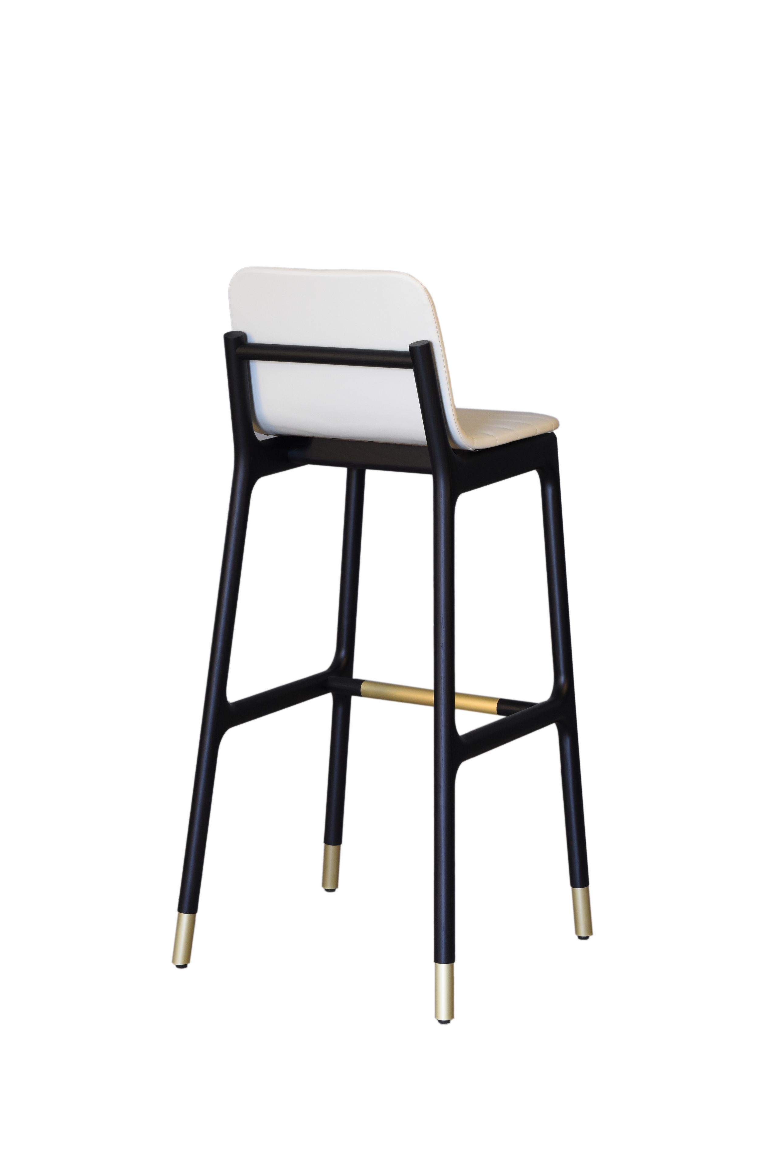 Высокий кожаный мягкий стул со спинкой Morelato ARCH-00016427 - Вид №4