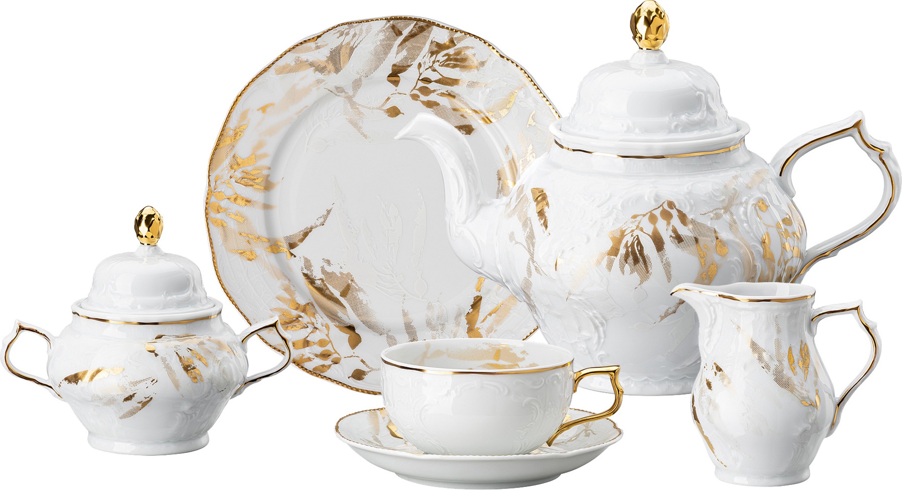 10661004 Rosenthal Сервиз чайный Rosenthal Мидас на 6 персон 21 предмет, фарфор Фарфор 