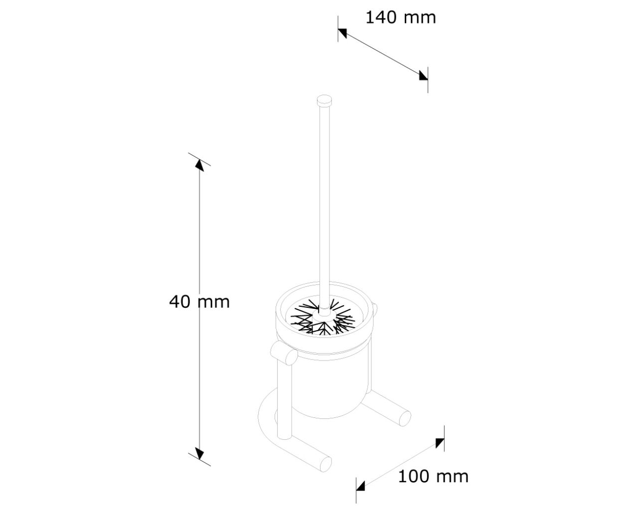 SZMSA Щетка чаша с ручкой, стоячая Merida  - Вид №1